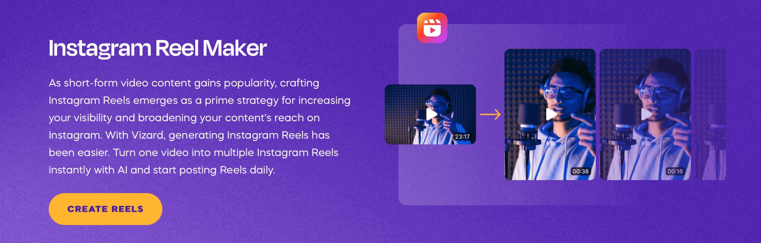 Vizard Instagram Reels Maker