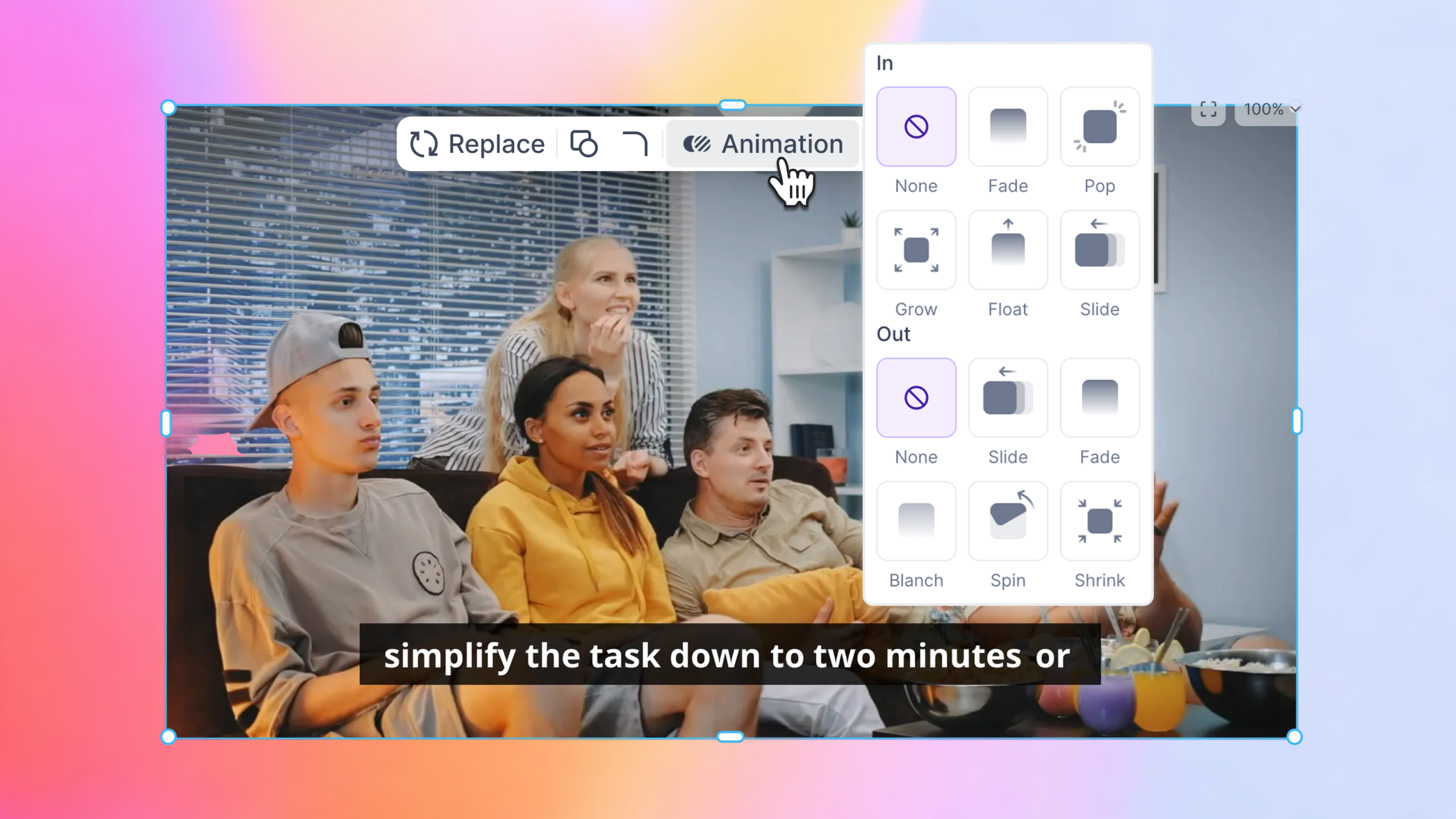Vizard editor supports animation on b-rolls