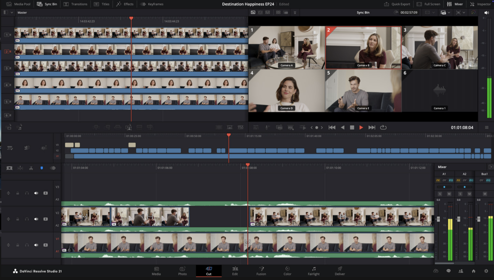Da Vinci Resolve timeline