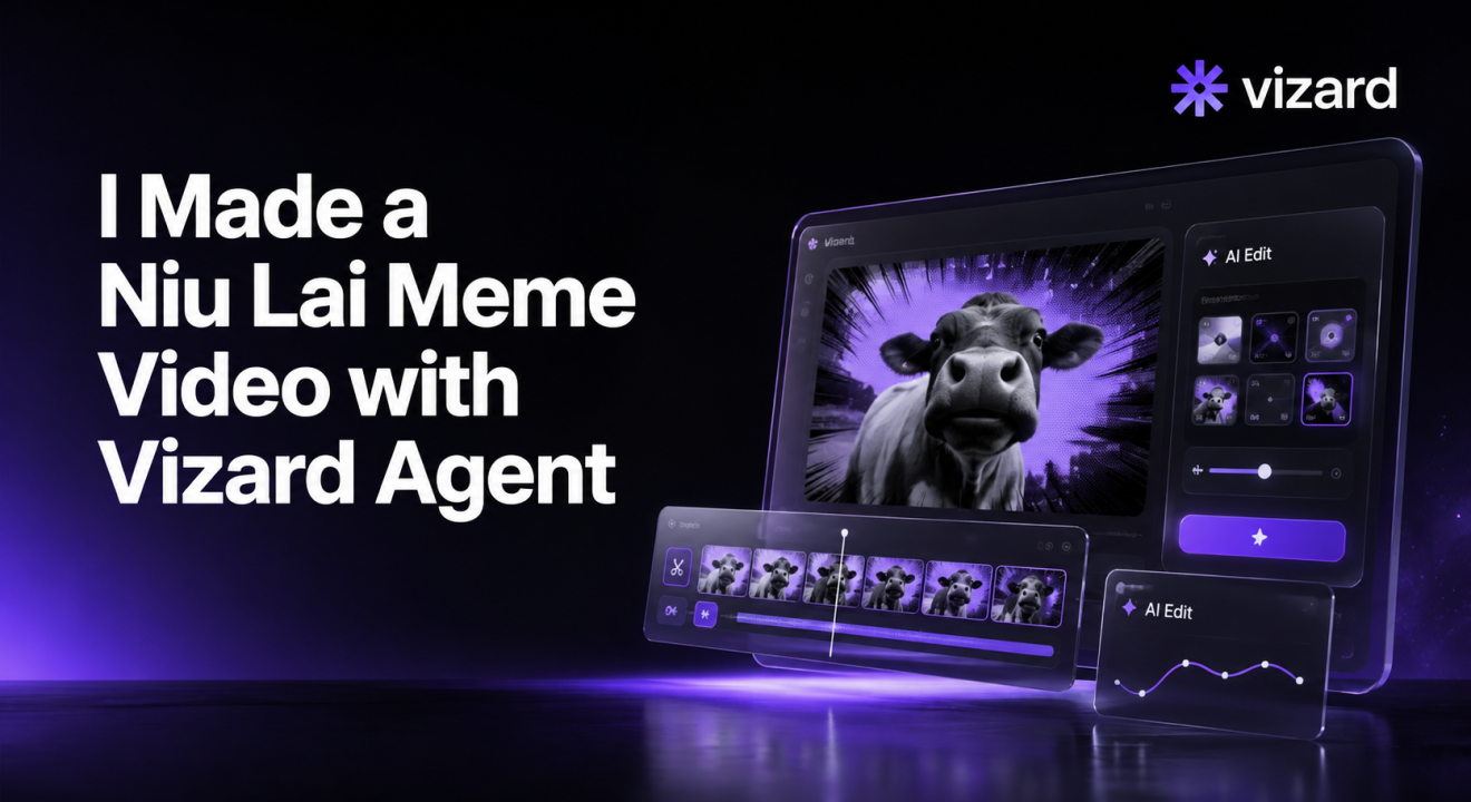 I Made a Niu Lai Meme Video with Vizard Agent
